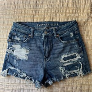 American eagle stretch denim shorts sized 4 hardly worn